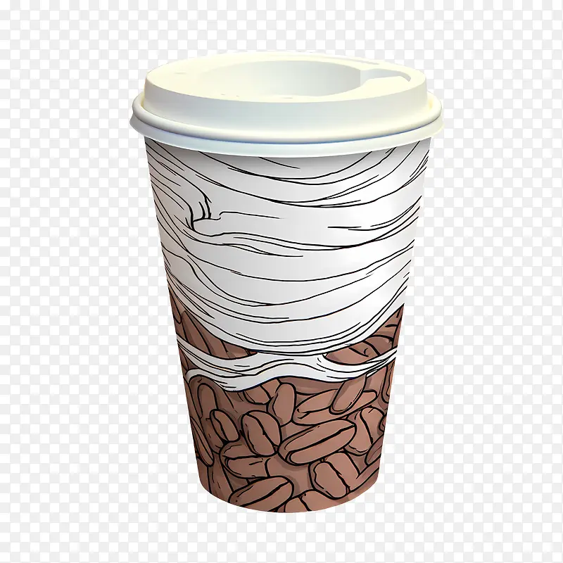 纸杯样机-咖啡豆