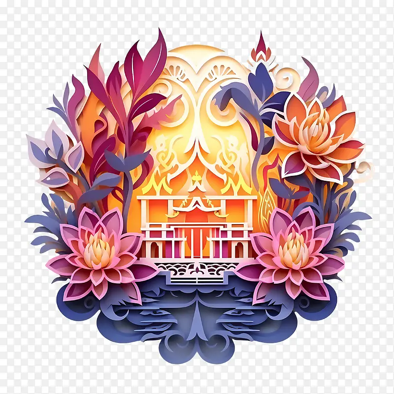 水灯节-水灯节水灯节太阳寺鲜花