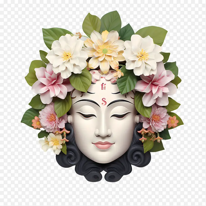 抽象脸-花冠