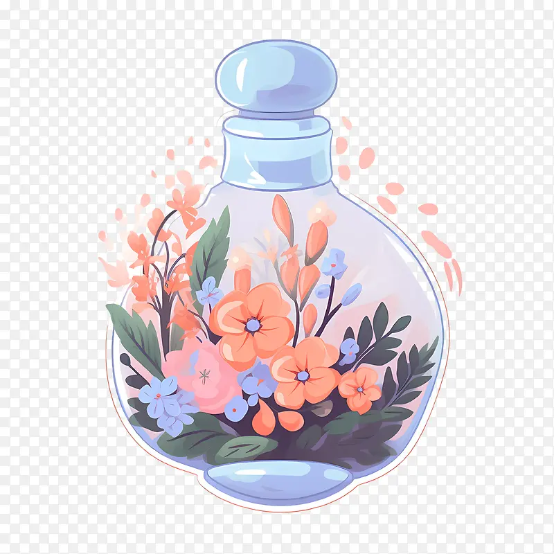 香水瓶-橙色