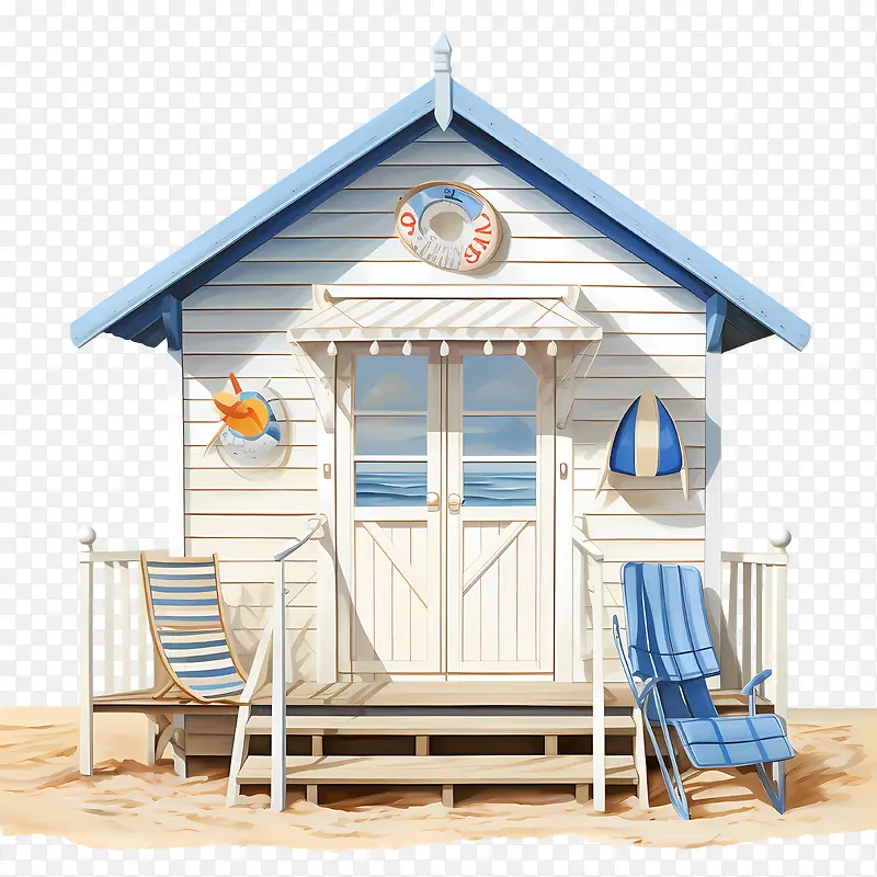 海滩小屋-海滩小屋海滨别墅蓝白色