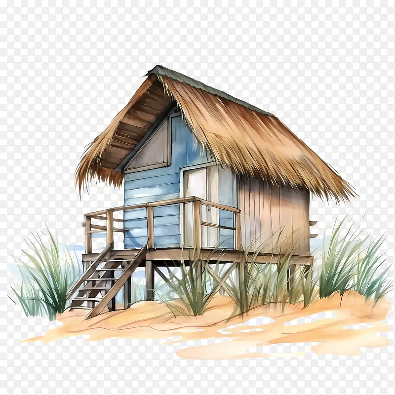 海滩小屋-橙色