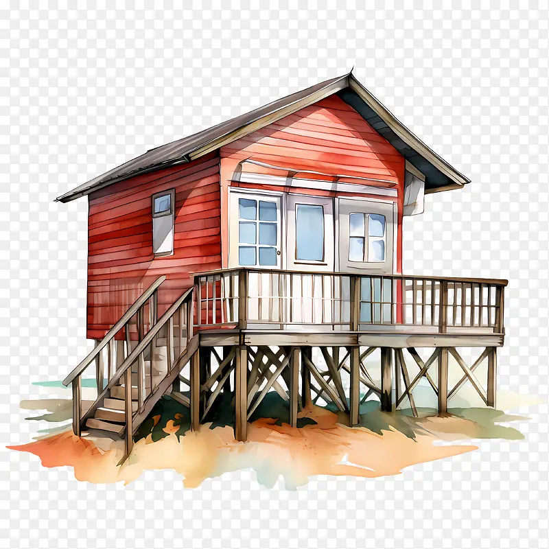 海滩小屋-海滩小屋小屋红木海滩