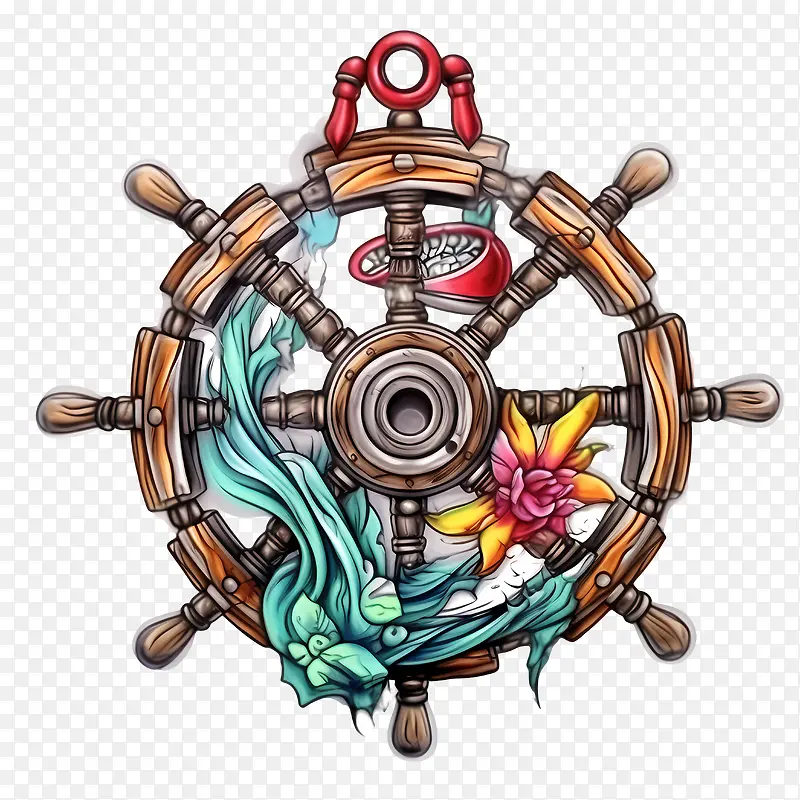 世界海事日-世界海事日船舶方向盘船轮航海帆船