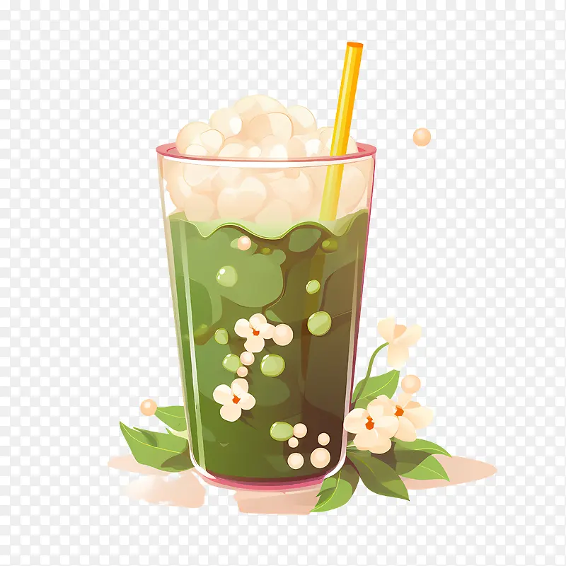 抹茶珍珠奶茶-绿茶