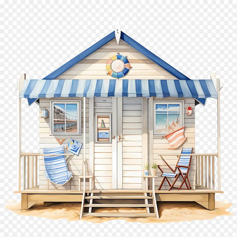 海滩小屋-海滩小屋海滨别墅海洋沙滩椅