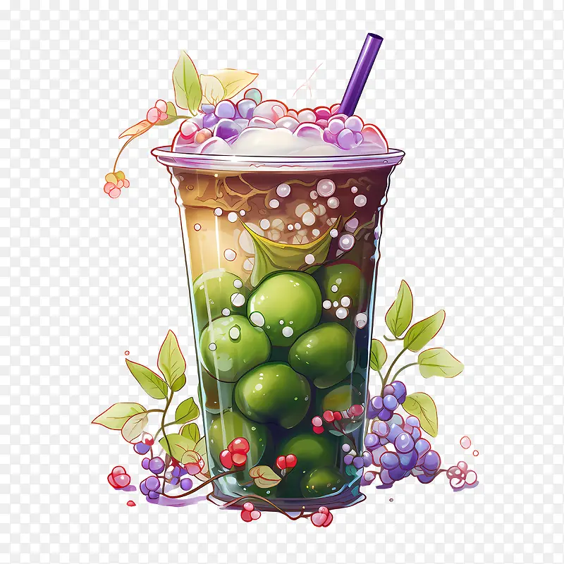 抹茶珍珠奶茶-绿茶