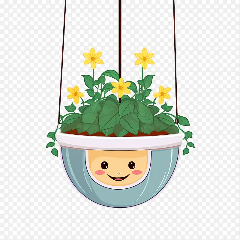 带盆的悬挂植物-花盆