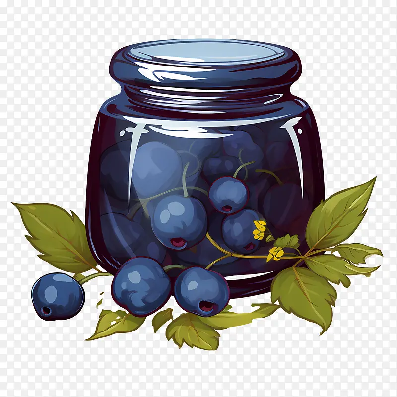 蓝莓果酱-蓝莓果酱浆果浆果水果罐