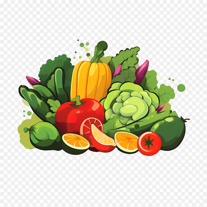 世界素食日-世界素食日蔬菜水果多彩新鲜