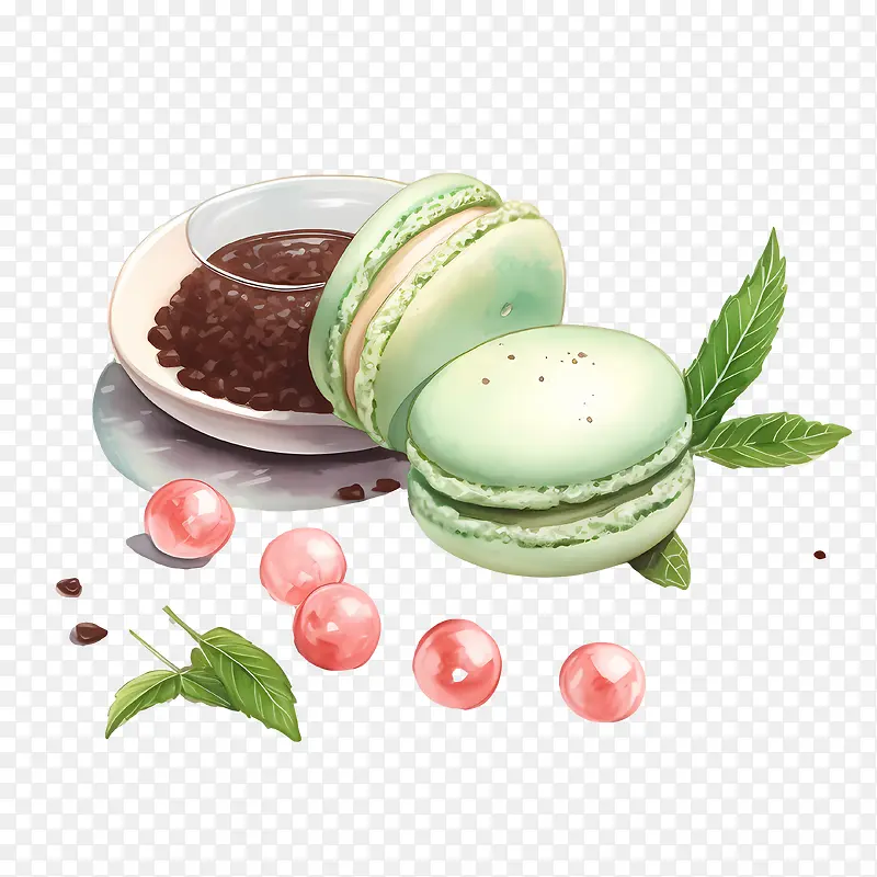 马卡龙日-绿茶