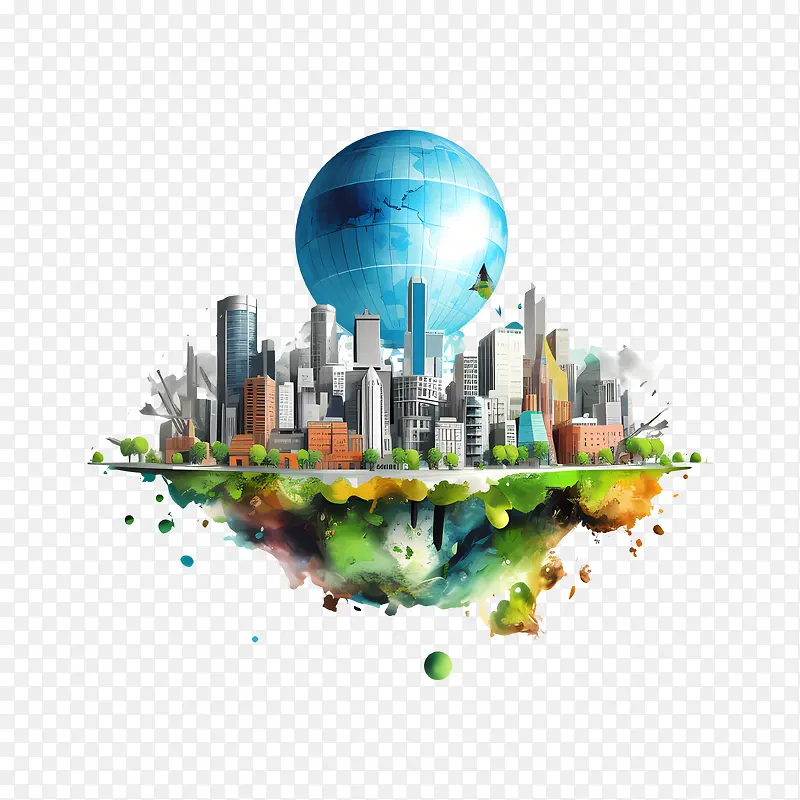 世界城市化日-世界城市化日城市景观城市环境摩天大楼绿化