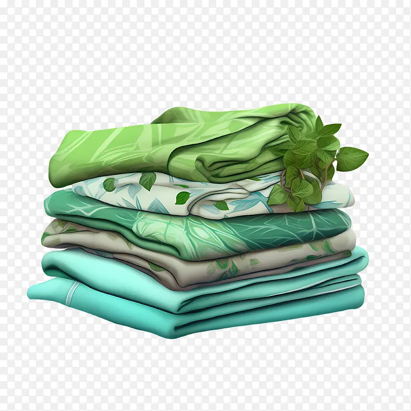 一堆衣服-一堆衣服一堆衣服折叠布料绿色