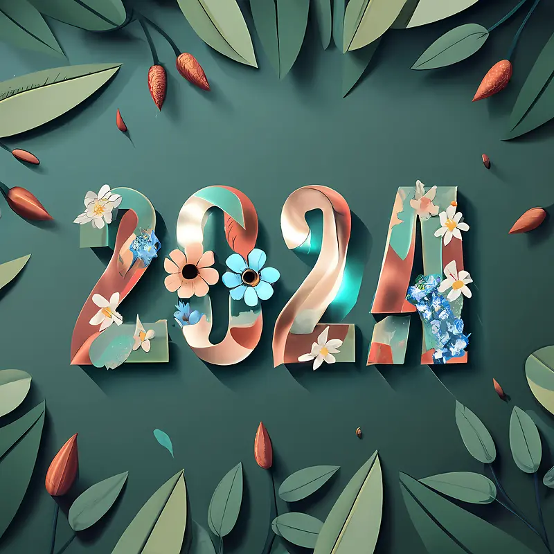 2024年新年快乐-2024年新年快乐生日祝福周年纪念鲜花