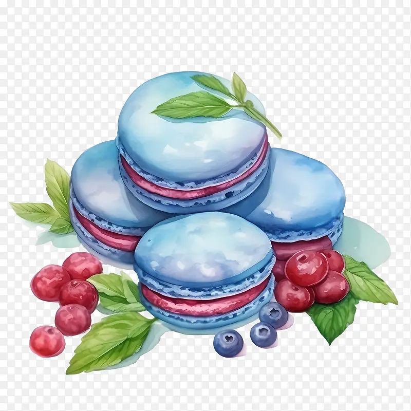 马卡龙日-马卡龙日糕点马卡龙浆果水果