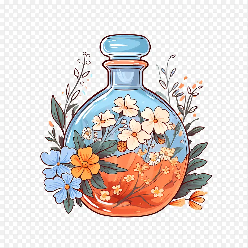 香水瓶-橙色