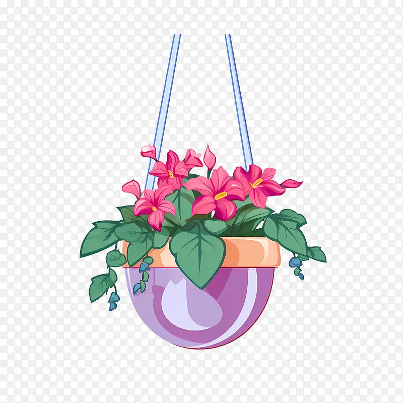 带盆的悬挂植物-花盆