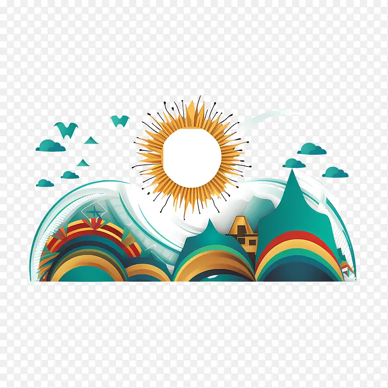 南非遗产日-南非遗产日山太阳云天空