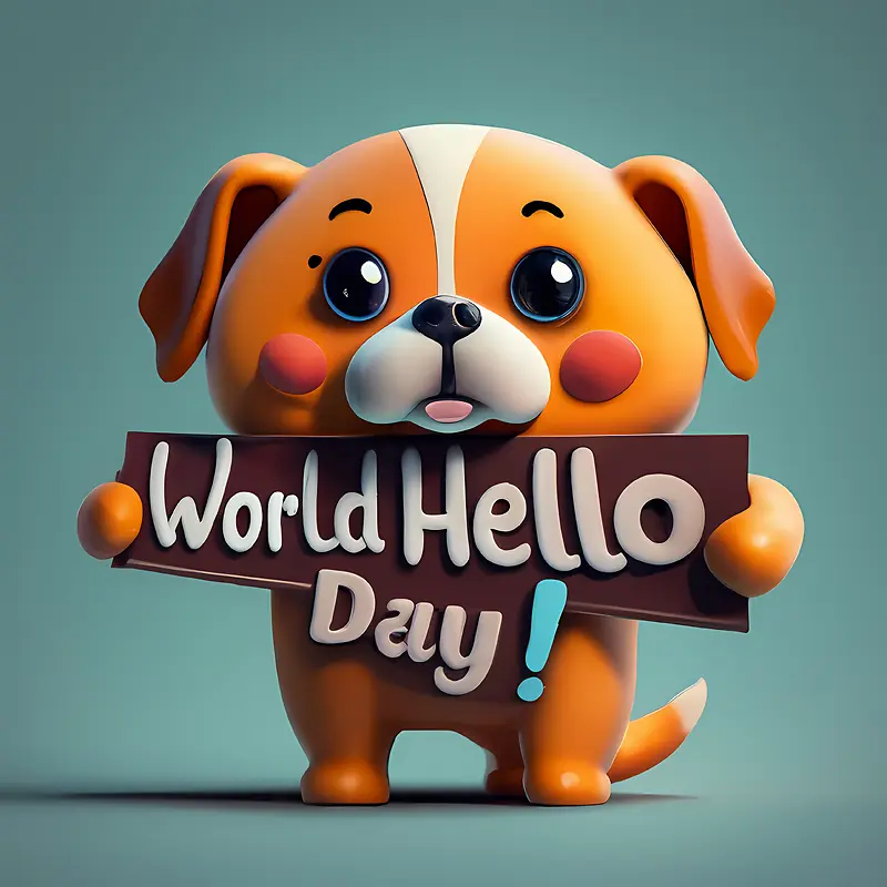 世界你好日-世界你好日你好世界狗日巧克力蛋糕棒棒糖