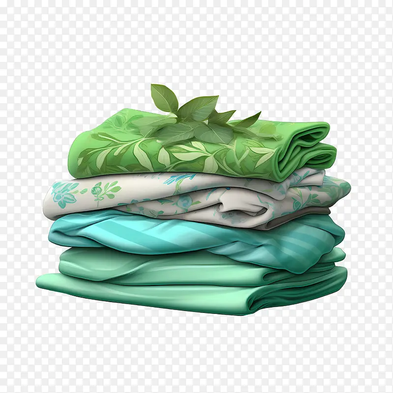 一堆衣服-一堆衣服绿布折叠有机