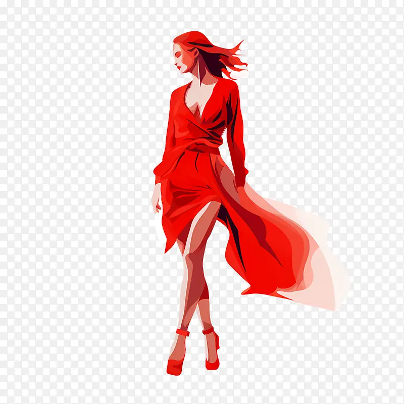 国服红色日-国服红色日女装红色黑色背景