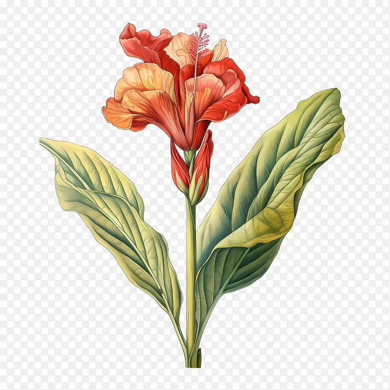 美人蕉-红色的花