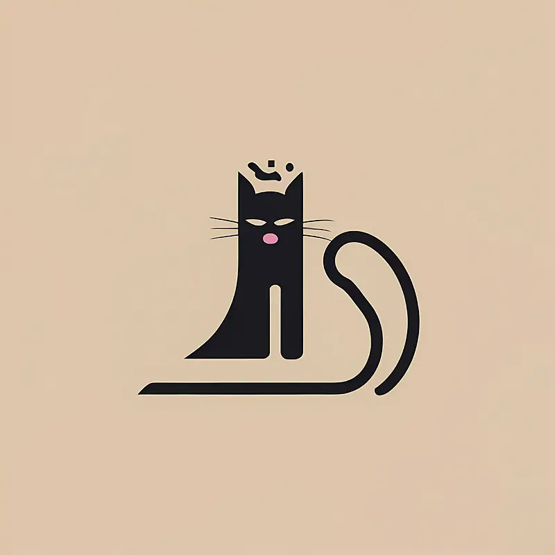 全球猫日-全球猫日猫黑色异想天开古怪