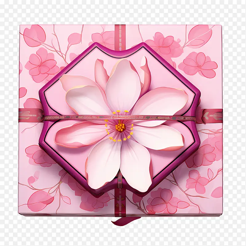 粉色礼盒-樱花