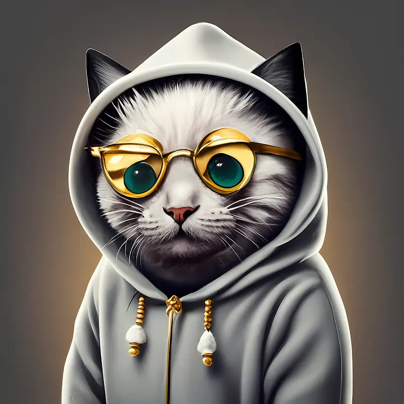 全球猫日-眼镜