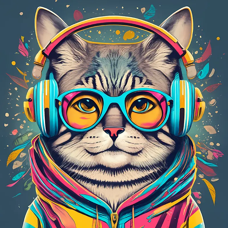 全球猫日-眼镜