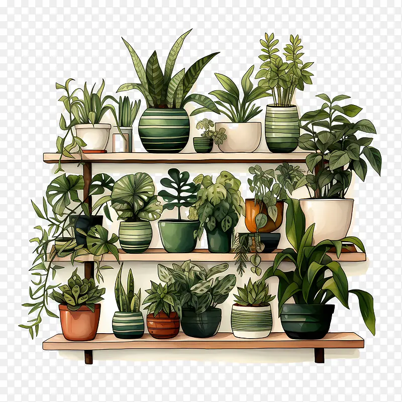 室内植物欣赏日-室内植物欣赏日植物架盆栽绿色
