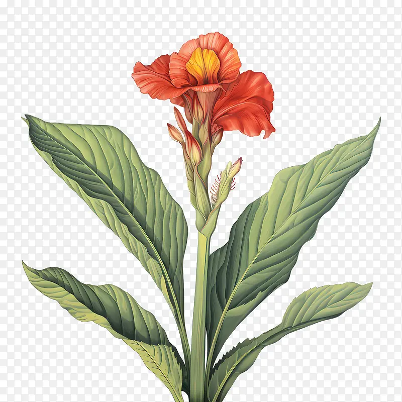 美人蕉-红色的花