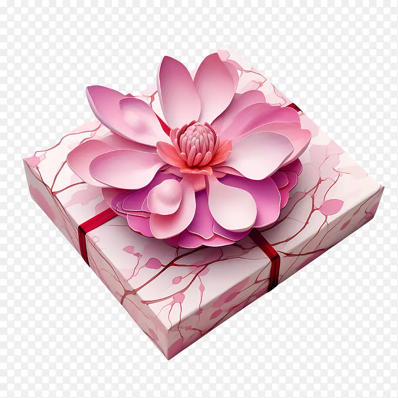 粉色礼盒-粉色礼盒礼物粉色花纸