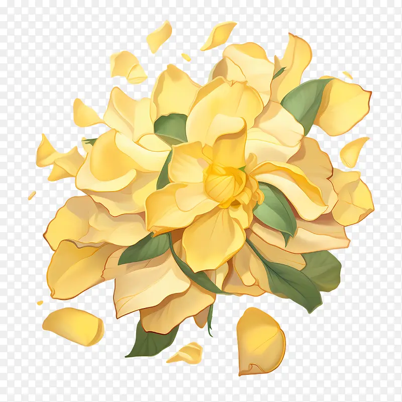 黄色玫瑰花瓣-黄色玫瑰花瓣黄色花朵花瓣植物群自然