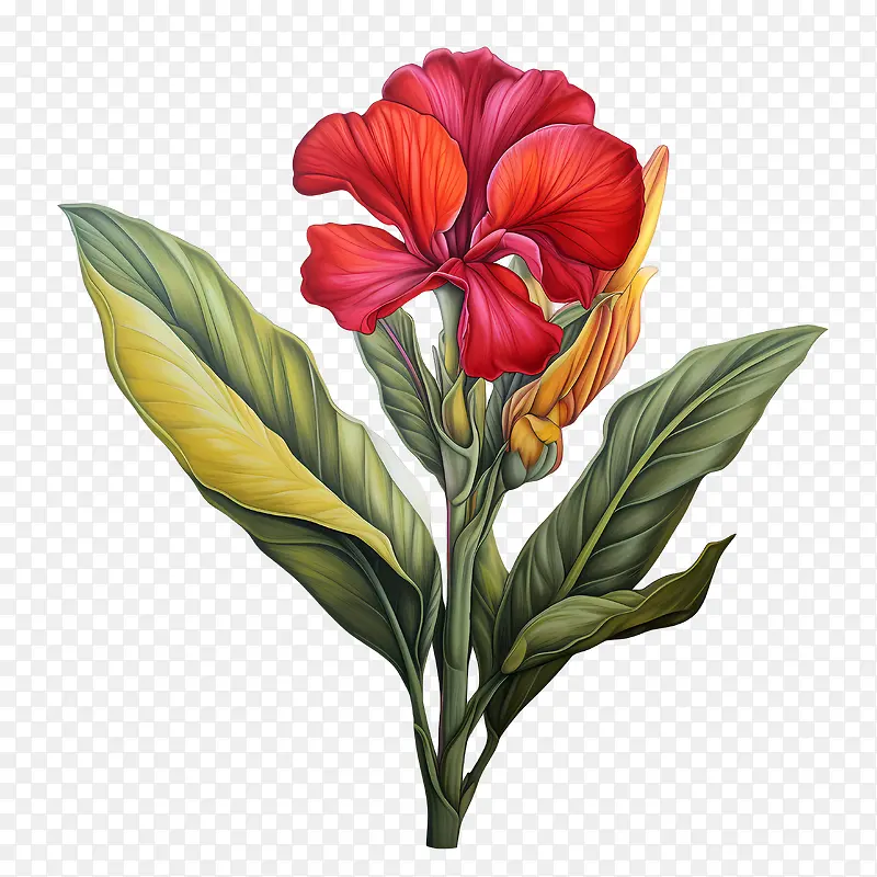 美人蕉-红色的花