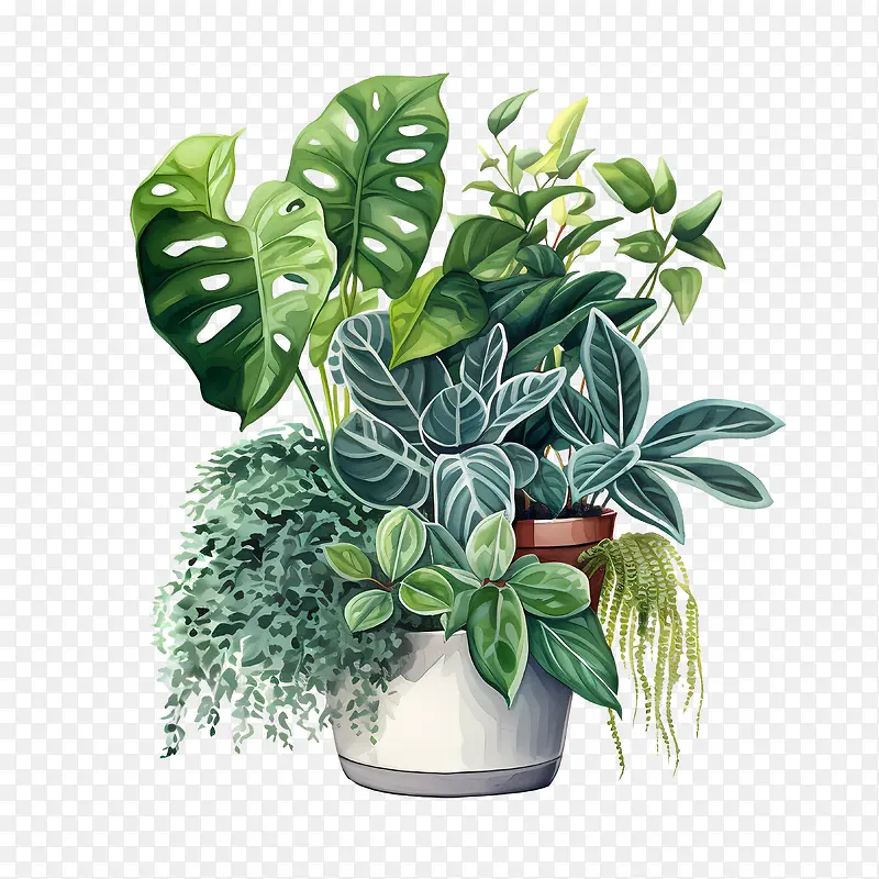室内植物欣赏日-室内植物欣赏日绿色植物盆栽叶子