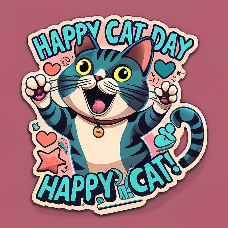 全球猫日-全球猫日快乐的猫快乐的小猫可爱的小猫小猫