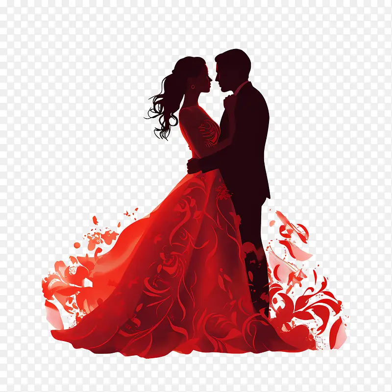 婚礼情侣剪影-婚礼情侣剪影