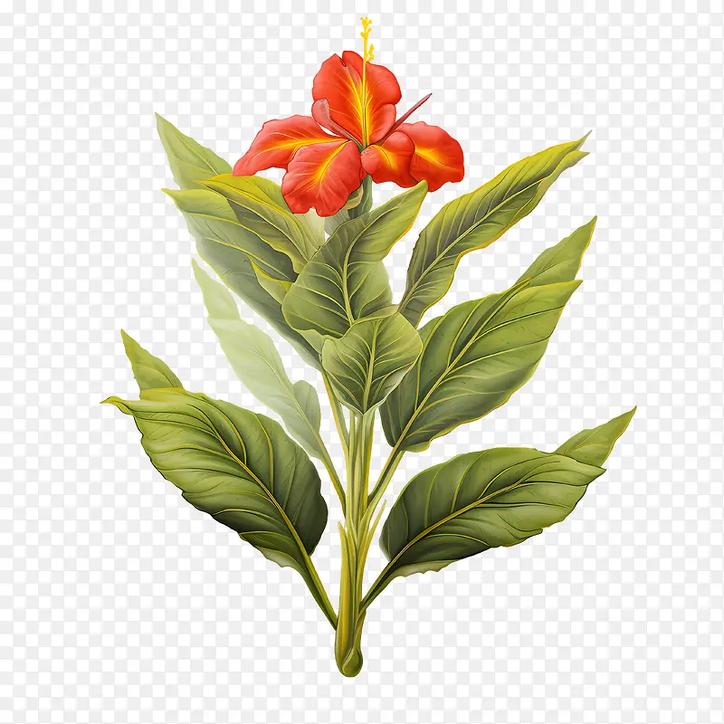 美人蕉-红色的花