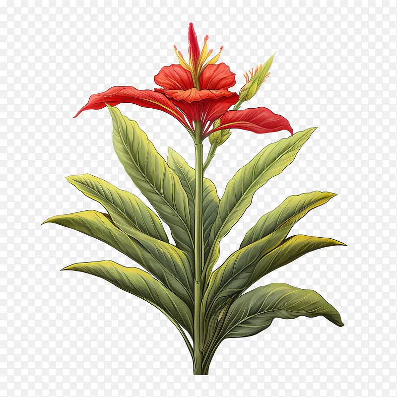 美人蕉-红色的花