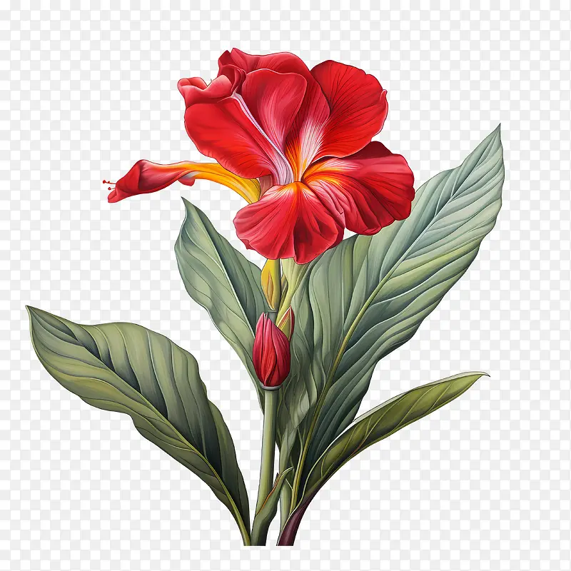 美人蕉-红色的花