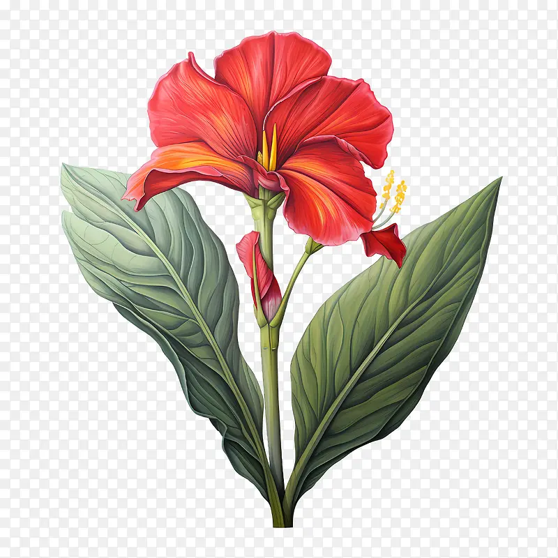 美人蕉-美人蕉花红掌红色花瓣