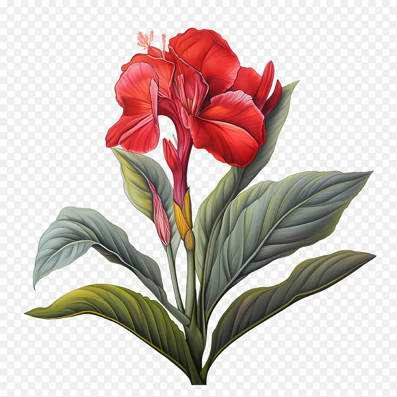 美人蕉-红色的花