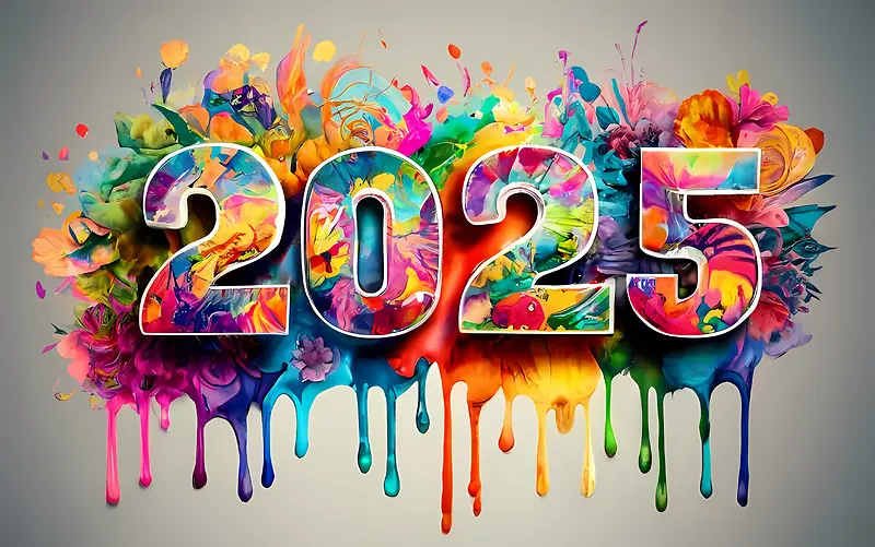 2025年新年快乐-彩虹