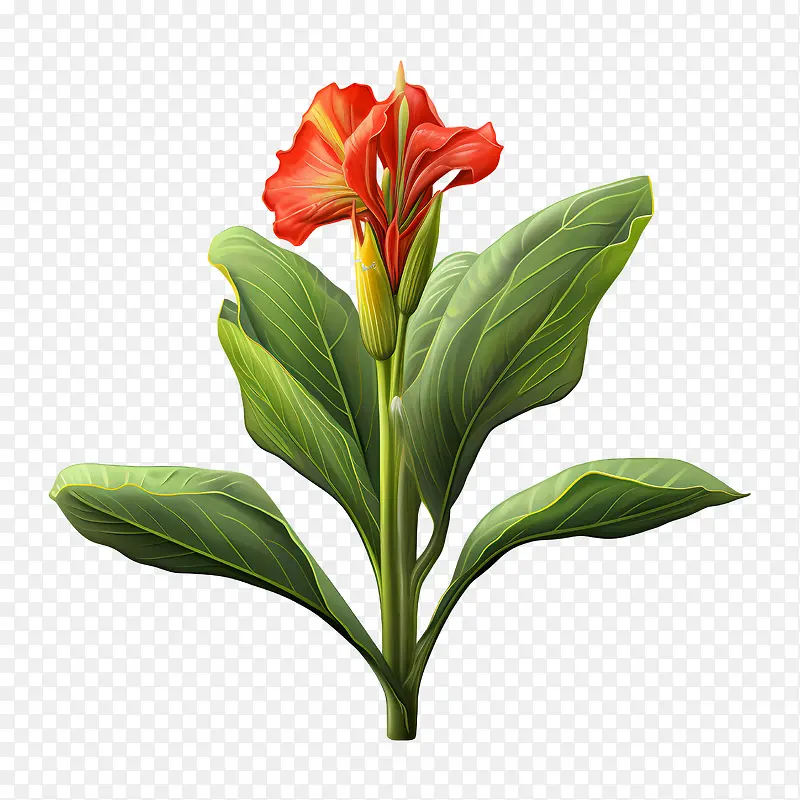 美人蕉-红色的花