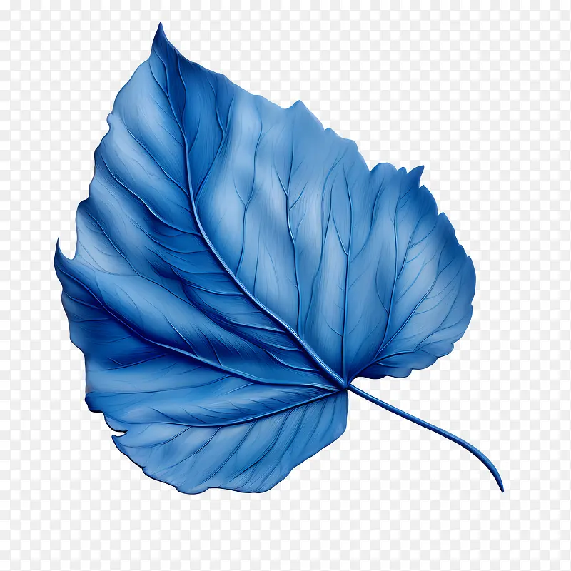蓝色的叶子-蓝色的叶子水彩画蓝色的叶子自然