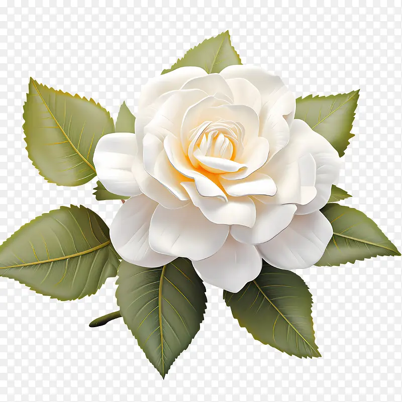 白玫瑰花-白花