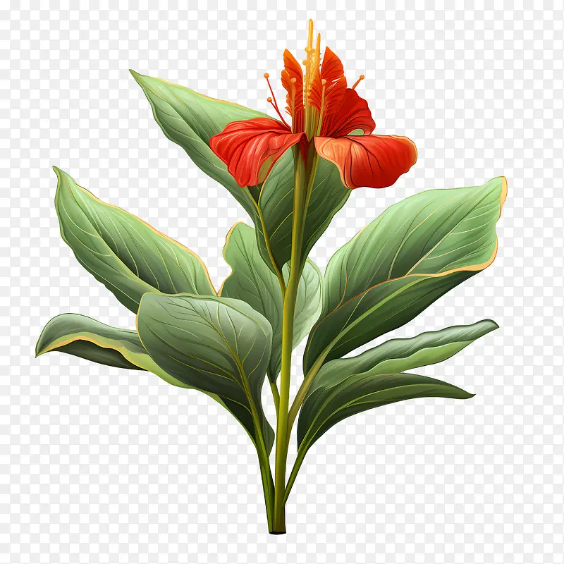 美人蕉-红色的花