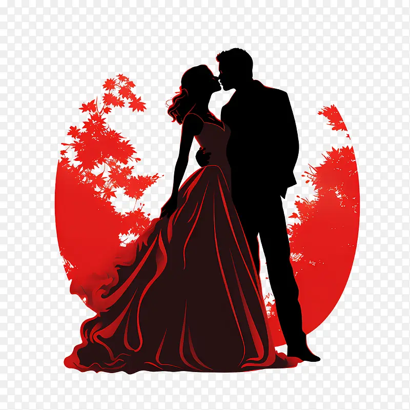 婚礼情侣剪影-婚礼情侣剪影