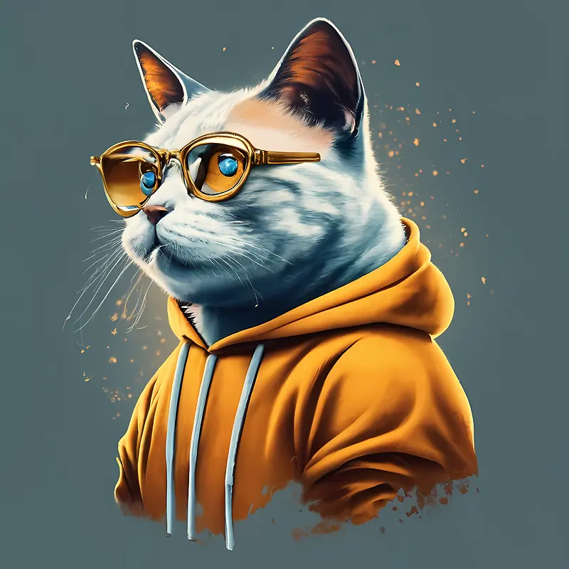 全球猫日-眼镜